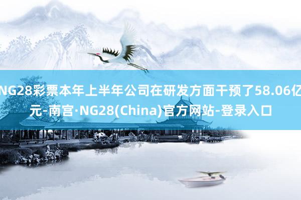 NG28彩票本年上半年公司在研发方面干预了58.06亿元-南宫·NG28(China)官方网站-登录入口